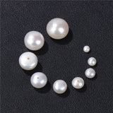 AAA Natural Freshwater Pearl Beads Flat Round Half Hole Button Bread Pearl