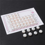 AAA Natural Freshwater Pearl Beads Flat Round Half Hole Button Bread Pearl