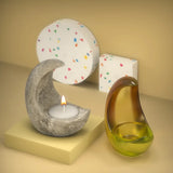 Half Moon Candle Holder Silicone Mould DIY Resin Mold