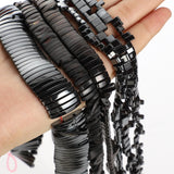 Half Moon Hematite Double Hole Beads for Jewelry Making