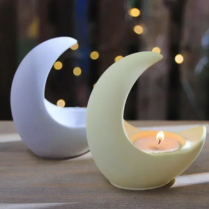 Half Moon Shape Silicone Candle Holder Mold DIY Epoxy Cement Mold