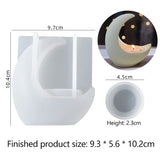 Half Moon Shape Silicone Candle Holder Mold DIY Epoxy Cement Mold