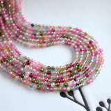 Natural Rainbow Watermelon Tourmaline Seed Beads 2-3mm