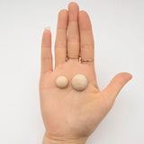 Half Wood Balls Bead Natural Round Wooden Craft DIY Arts 50pc/lot