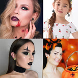 Halloween 20 Pairs Card Jack-o-lantern Stud Earrings