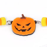 Evil Pumpkin Pendant Necklace Goth Hallowmas Bat Chains Choker