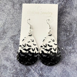 Halloween Bat Acrylic Earrings Gothic Ear Studs Ear Jewelry