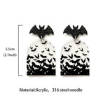 Halloween Bat Acrylic Earrings Gothic Ear Studs Ear Jewelry