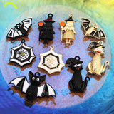 Halloween Bat Charms Spider Witch Pendant DIY Halloween Accessory