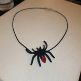 Halloween Bat Necklace Braided Rope Unique Jewelry Gift