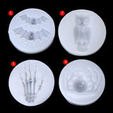 Halloween Bat Owl Spider Skeleton Hand Silicone DIY Jewelry Cake Resin Mold Tool