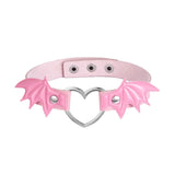 Halloween Bat Wings Choker Necklace Heart Collar Goth Jewelry