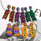 Halloween Beaded Earrings TREAT or TRICK Drop Dangle Earring For Party