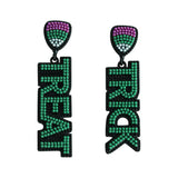 Halloween Beaded Earrings TREAT or TRICK Drop Dangle Earring For Party