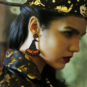 Halloween Beaded Hat Earrings Bohemian Women's Earrings