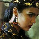 Halloween Beaded Hat Earrings Bohemian Women's Earrings