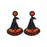Halloween Beaded Hat Earrings Bohemian Women's Earrings
