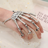 Halloween Gothic Skull Skeleton Bracelet Elastic Bangle Femme Party Accessory