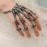 Halloween Gothic Skull Skeleton Bracelet Elastic Bangle Femme Party Accessory