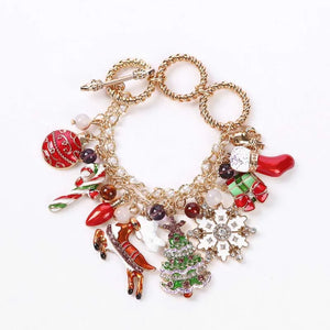 Halloween Bracelets for Women Pumpkin Love Heart Snowflake Christmas Charm Brace