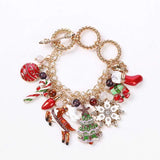 Halloween Bracelets for Women Pumpkin Love Heart Snowflake Christmas Charm Brace