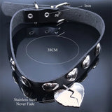 Heart Choker Necklace for Women Goth Jewelry