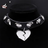Heart Choker Necklace for Women Goth Jewelry