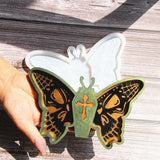 Halloween Butterfly Skull Plate Mold for Epoxy Resin Jewelry Making