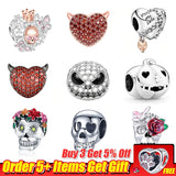 Halloween Christmas Bead Charms Silver Plating for Women DIY Jewelry Making
