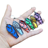 Halloween Coffin Shape Earring Hollow Bat Horror Earrings