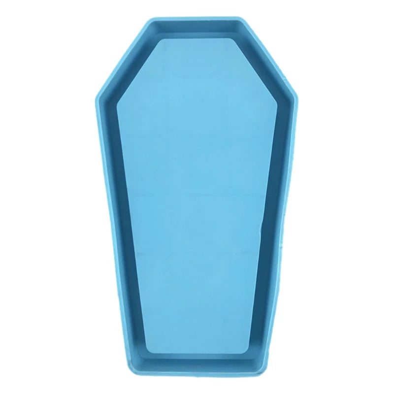 Halloween Coffin Storage Box Resin Mold Tray DIY Crafts Jewelry Holder