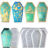 Halloween Coffin Storage Box Epoxy Resin Mold Tray DIY Crafts