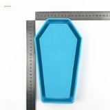 Halloween Coffin Storage Box Epoxy Resin Mold Tray Serving Plate Silicone Mold