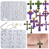 Halloween Cross Silicone Mold for Resin Necklace Pendants