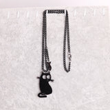 Halloween Cat & Fish Acrylic Pendant Necklace Chain Choker Women's Jewelry