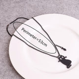 Halloween Cat & Fish Acrylic Pendant Necklace Chain Choker Women's Jewelry