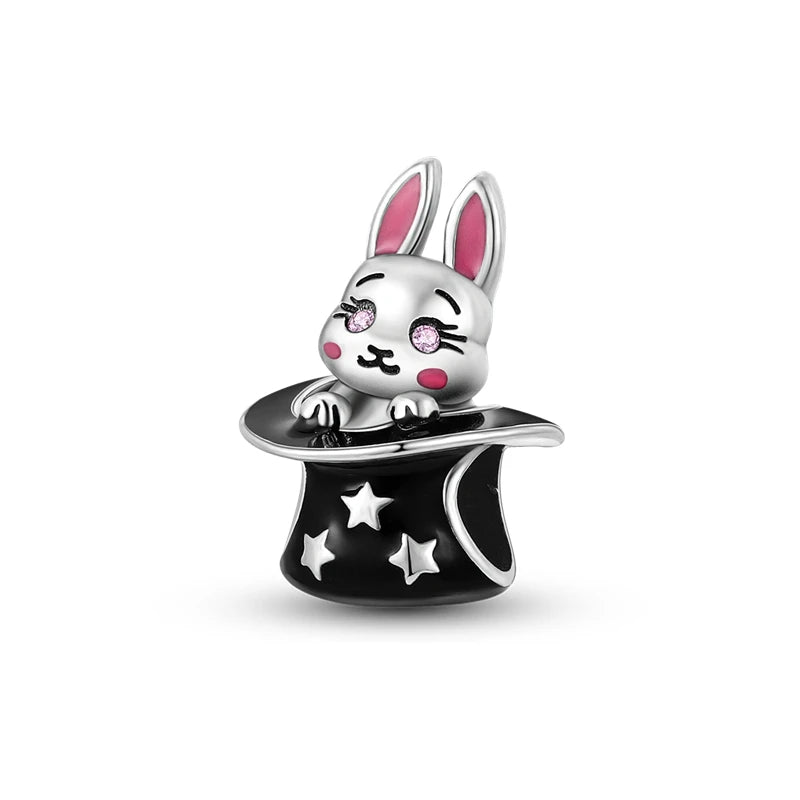 Halloween Magic Hat Rabbit Beads Charm for Bracelet Necklace