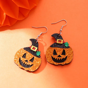 Glitter Acrylic Halloween Dangle Earrings