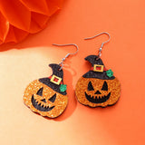 Glitter Acrylic Halloween Dangle Earrings