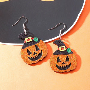 Glitter Acrylic Halloween Dangle Earrings