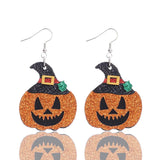 Glitter Acrylic Halloween Dangle Earrings