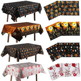 Halloween Tablecloth Pumpkin Spider Web Bat Ghost Table Cover
