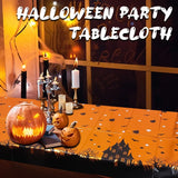 Halloween Tablecloth Pumpkin Spider Web Bat Ghost Table Cover