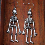 Skull Skeleton Drop Earrings Dark Punk Ear Jewelry