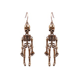 Skull Skeleton Drop Earrings Dark Punk Ear Jewelry