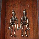 Skull Skeleton Drop Earrings Dark Punk Ear Jewelry