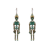 Skull Skeleton Drop Earrings Dark Punk Ear Jewelry