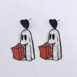 Acrylic Halloween Earrings Skeleton Magic Stick Ghost Pumpkin