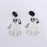 Acrylic Halloween Earrings Skeleton Magic Stick Ghost Pumpkin