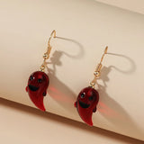 3D Ghost Eardrop Resin Earrings Halloween Party Gift